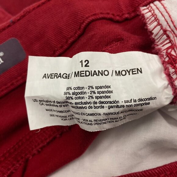 Gloria Vanderbilt Amanda Capri Women's size 12 Red Denim Jeans - Picture 3 of 4